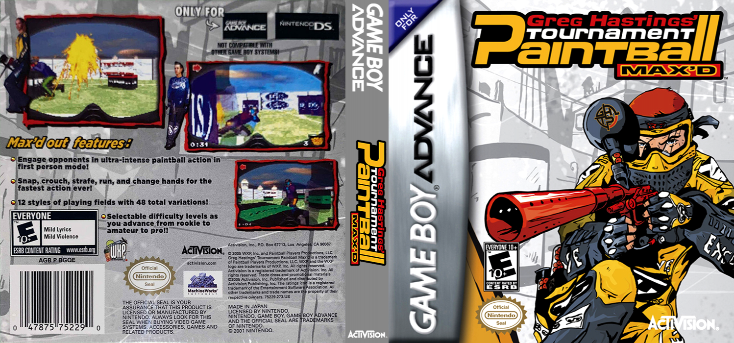 Greg Hastings’ Tournament Paintball Max’d [US] gba 2006 Box Art