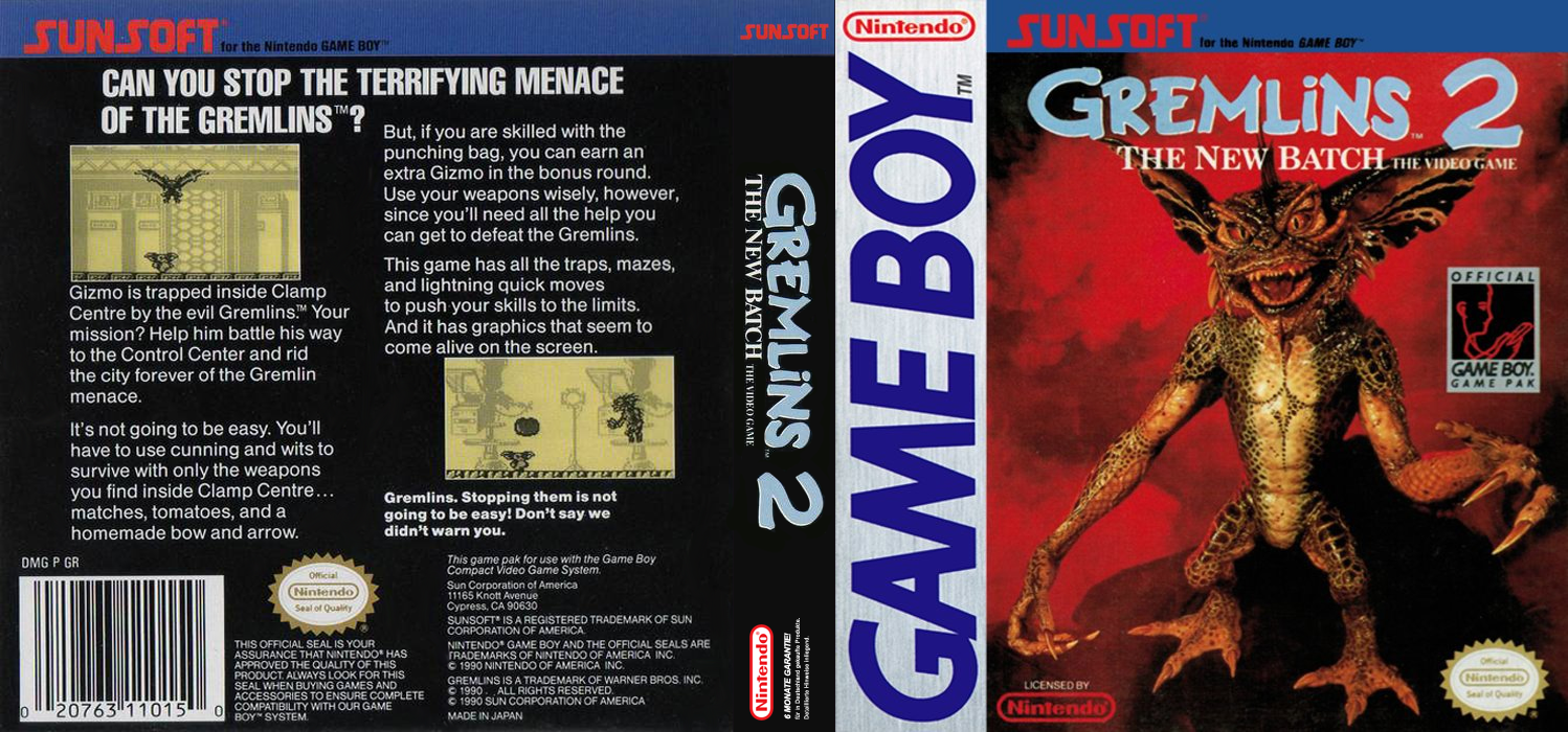 Gremlins 2 : The New Batch [WOR] gb 1991 Box Art
