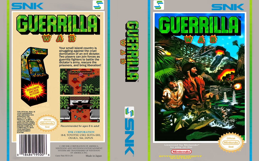 Guerrilla War [US] nes 1989 Box Art