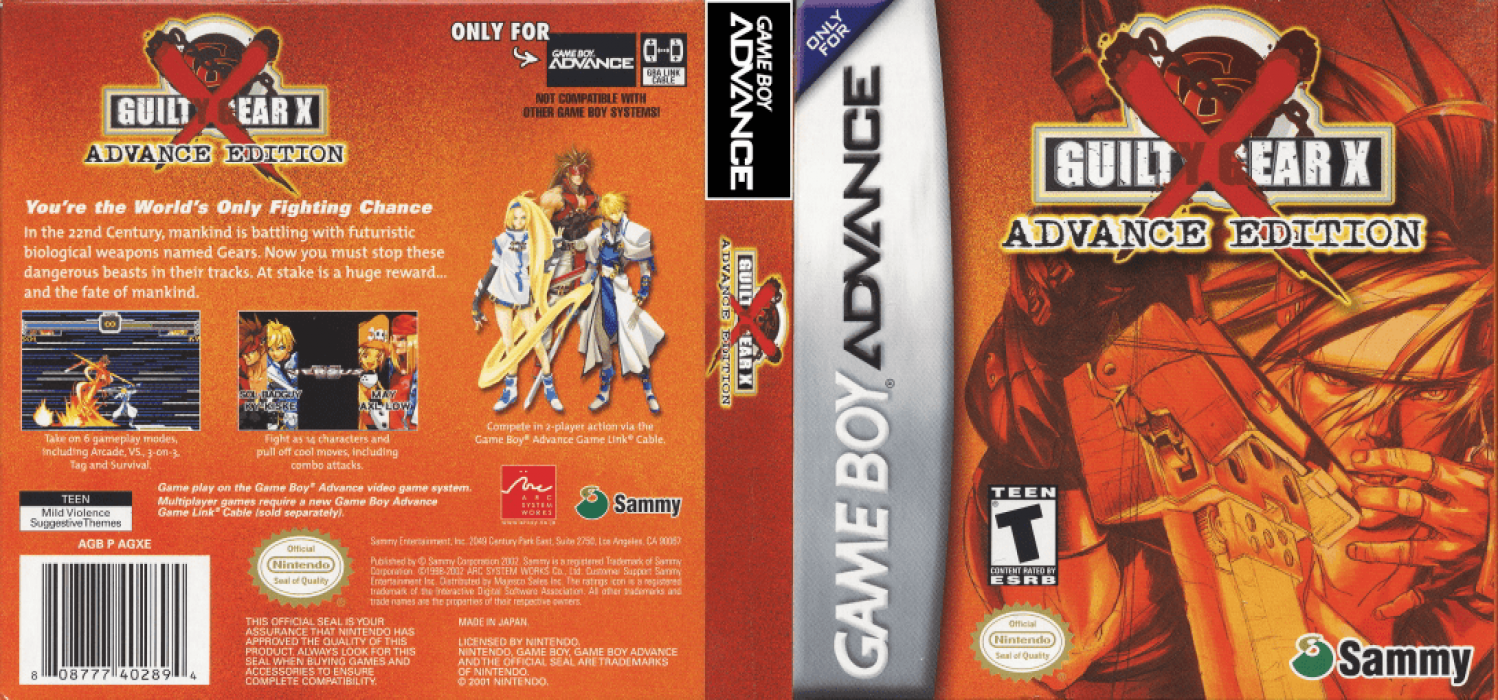 Guilty Gear X : Advance Edition [US] gba 2002 Box Art