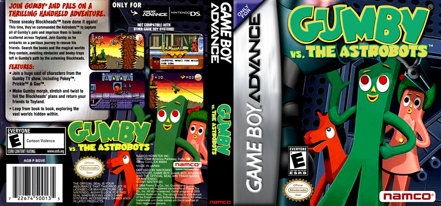 Gumby vs. the Astrobots [US] gba 2005 Box Art