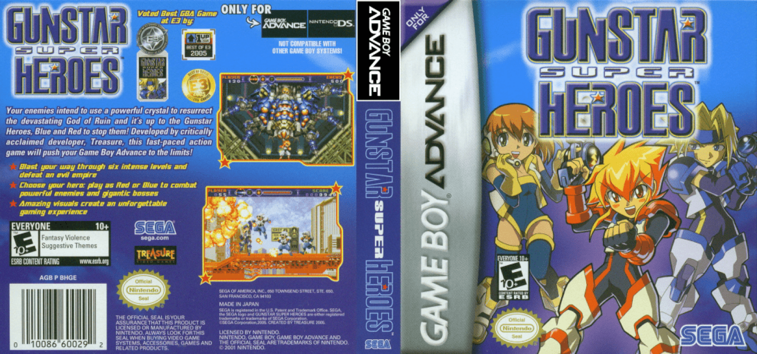 Gunstar Super Heroes [US] gba 2005 Box Art