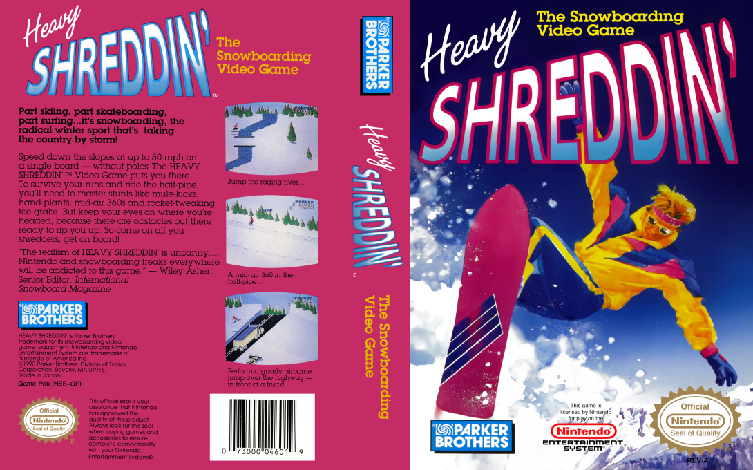 Heavy Shreddin’ [US] nes 1990 Box Art