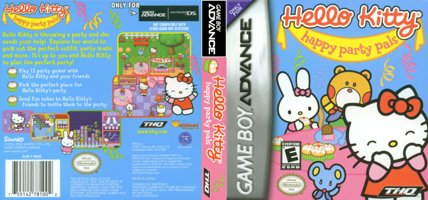 Hello Kitty: Happy Party Pals [US] gba 2005 Box Art