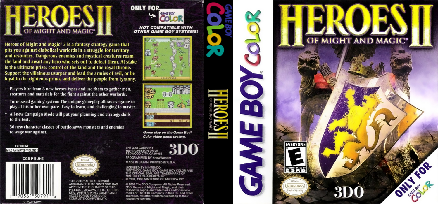 Heroes of Might and Magic II [US] gbc 2000 Box Art
