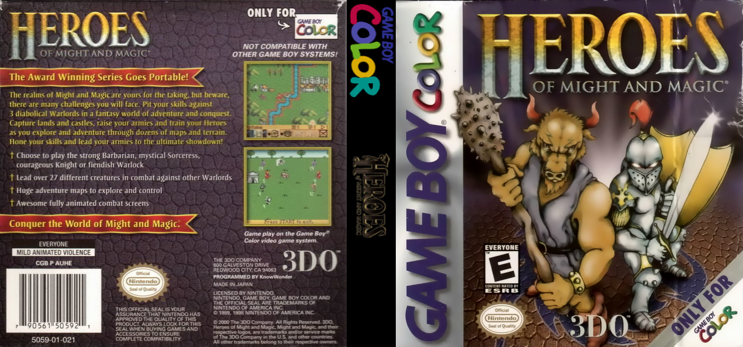 Heroes of Might and Magic [US] gbc 2000 Box Art