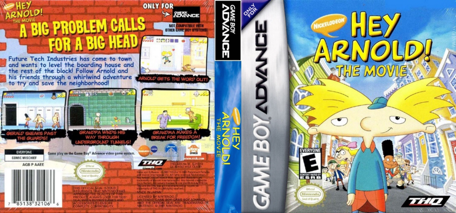 Hey Arnold! The Movie [US] gba 2002 Box Art