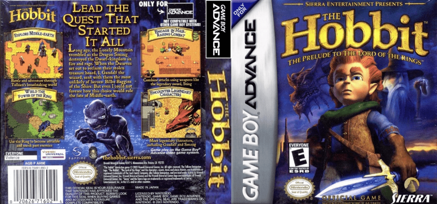 The Hobbit [US] gba 2002 Box Art