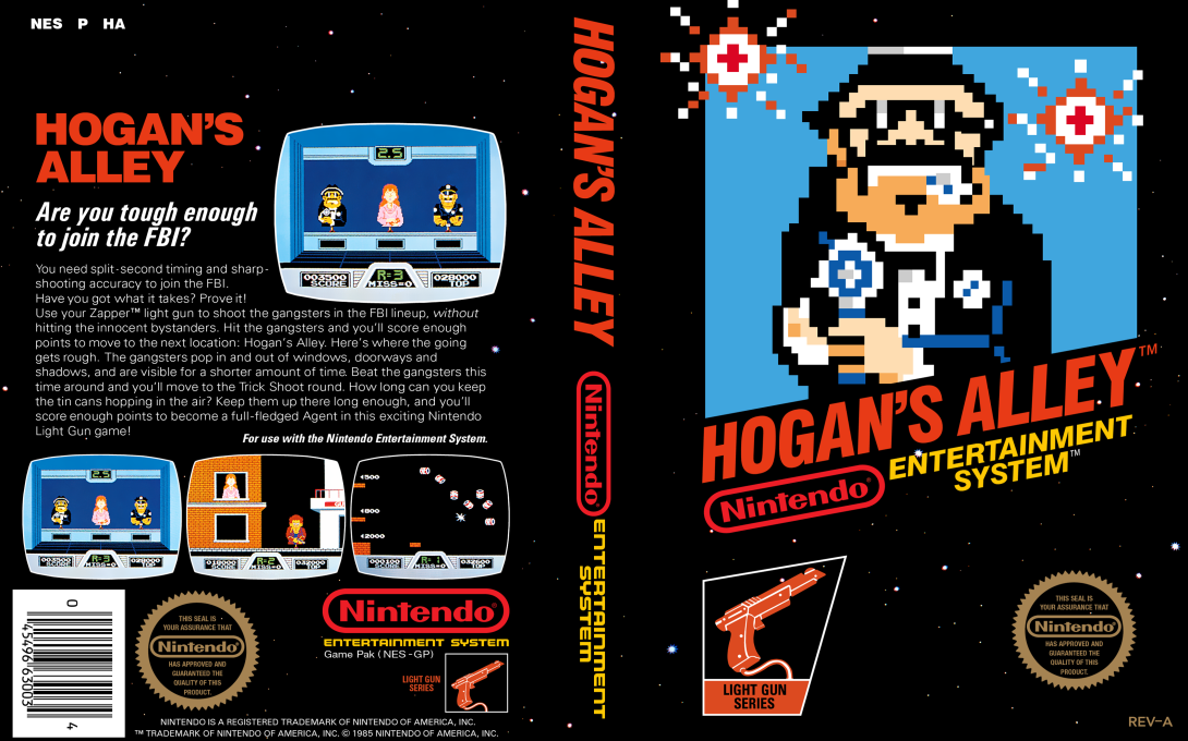 Hogan’s Alley [WOR] nes 1985 Box Art