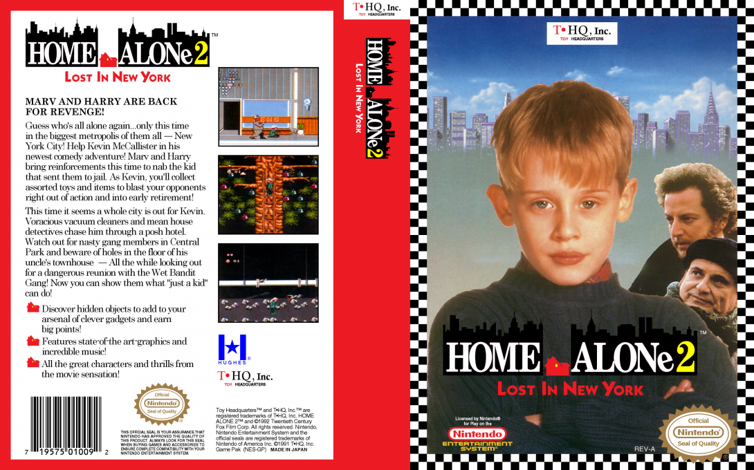Home Alone 2 : Lost in New York [US] nes 1992 Box Art