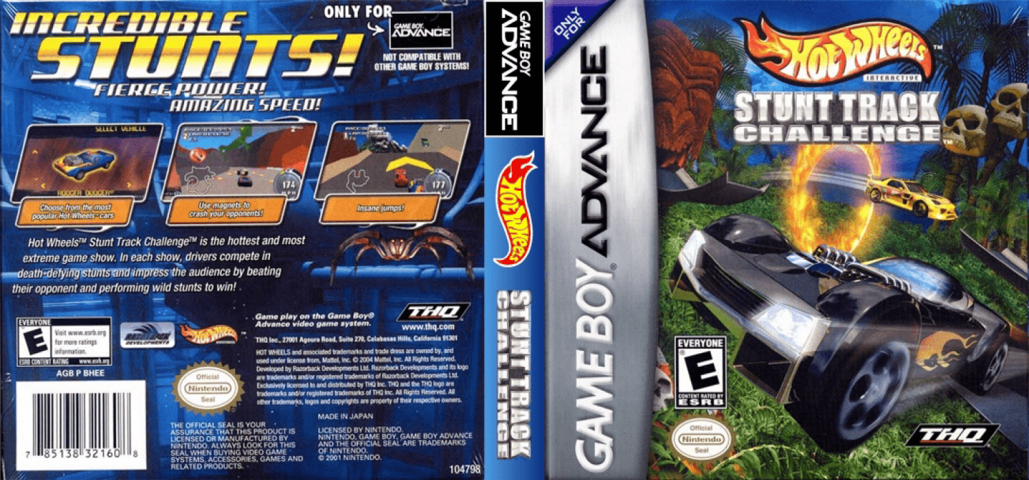 Hot Wheels : Stunt Track Challenge [US,EU] gba 2004 Box Art