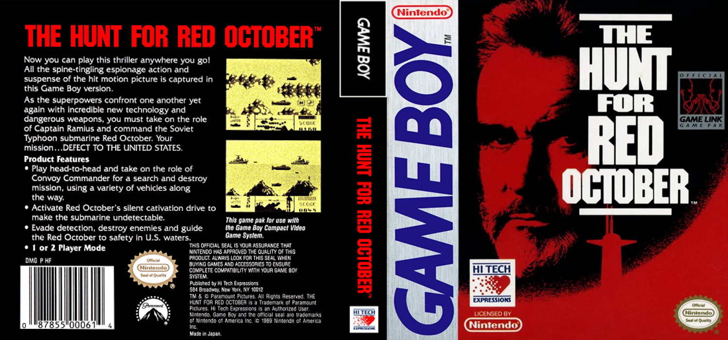 The Hunt for Red October [US,EU] gb 1991 Box Art
