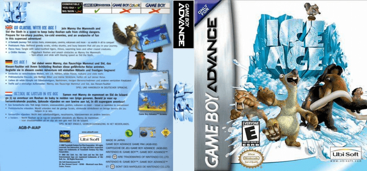 Ice Age [US] gba 2002 Box Art