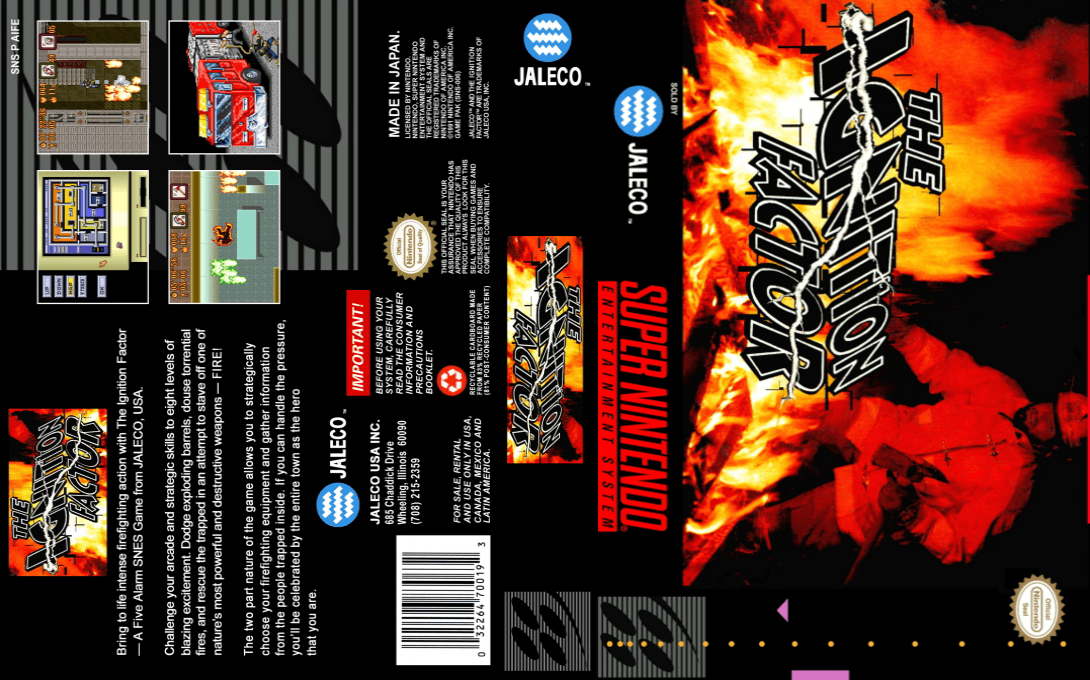 The Ignition Factor [US] snes 1995 Box Art