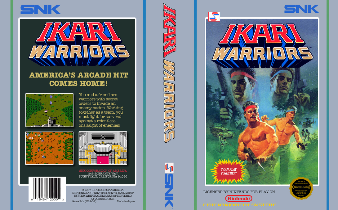 Ikari Warriors [US] nes 1987 Box Art