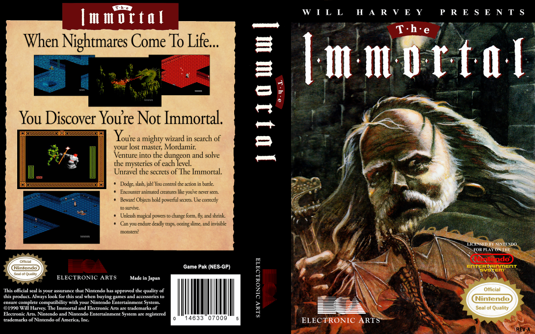 The Immortal [US] nes 1990 Box Art
