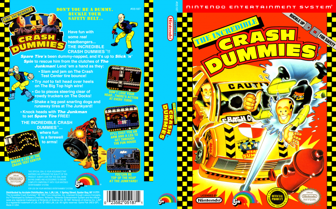The Incredible Crash Dummies [US] nes 1994 Box Art