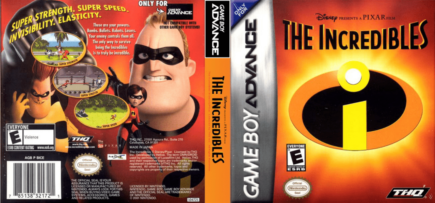 The Incredibles [US,EU] gba 2004 Box Art