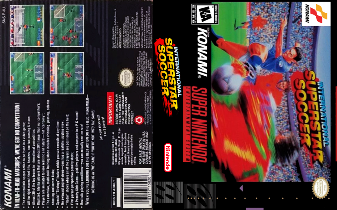 International Superstar Soccer [US] snes 1995 Box Art