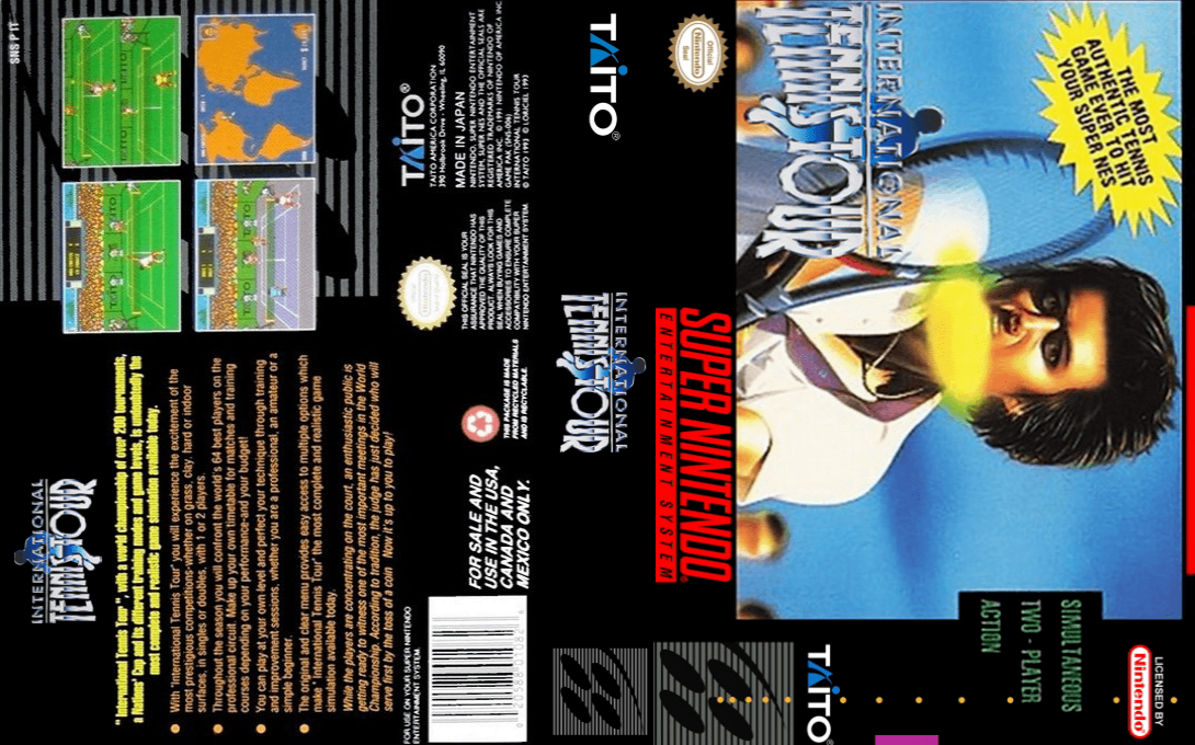 International Tennis Tour [US] snes 1993 Box Art