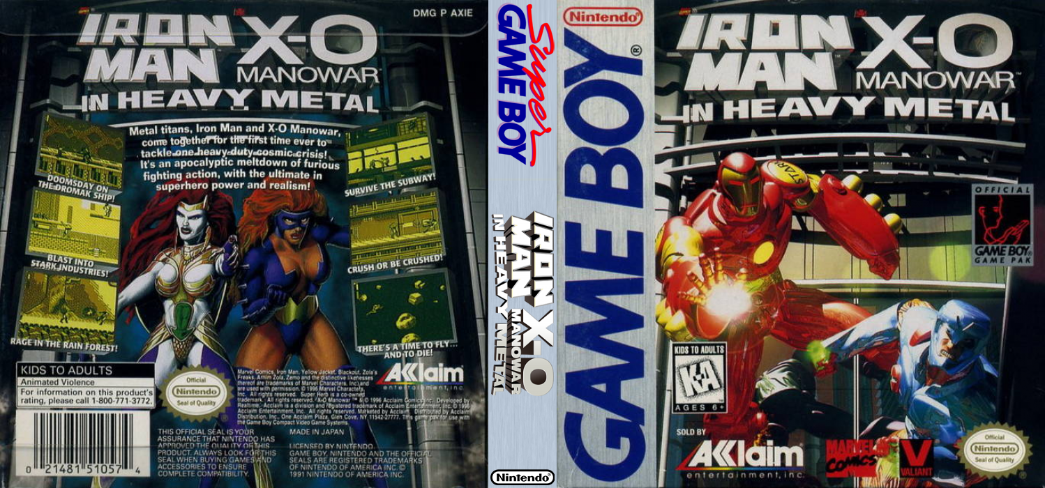 Iron Man X-o Manowar In Heavy Metal [US,EU] gb 1996 Box Art