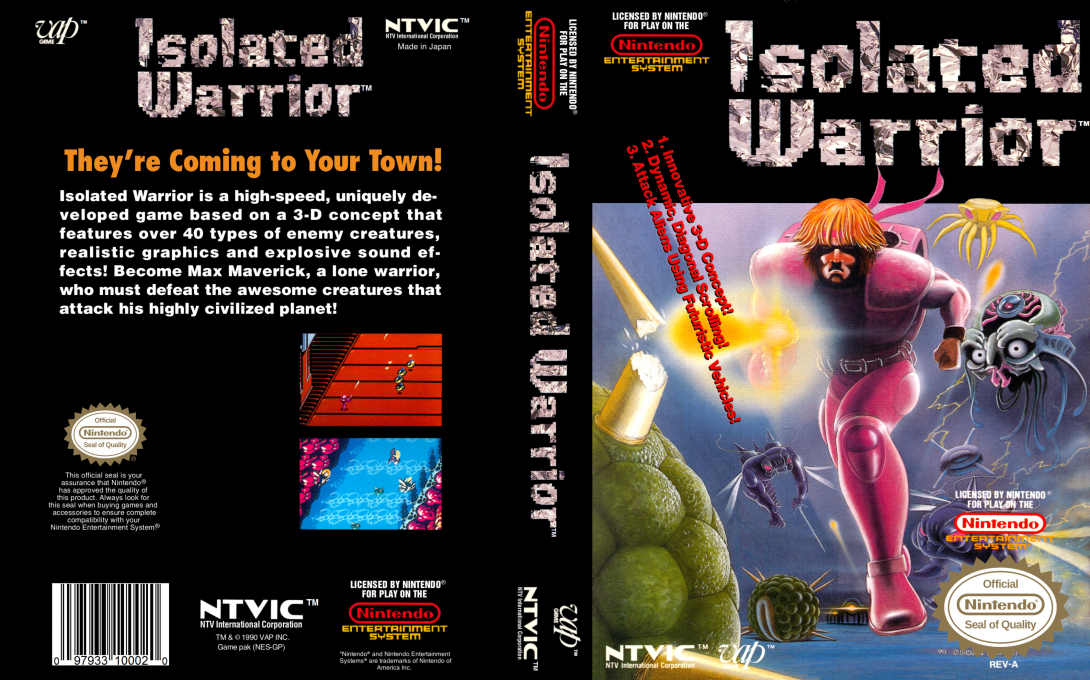 Isolated Warrior [US] nes 1991 Box Art
