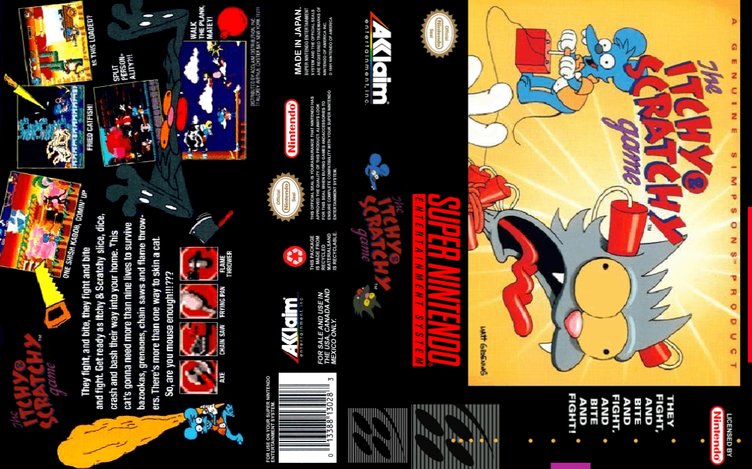 The Itchy & Scratchy Game [US] snes 1995 Box Art