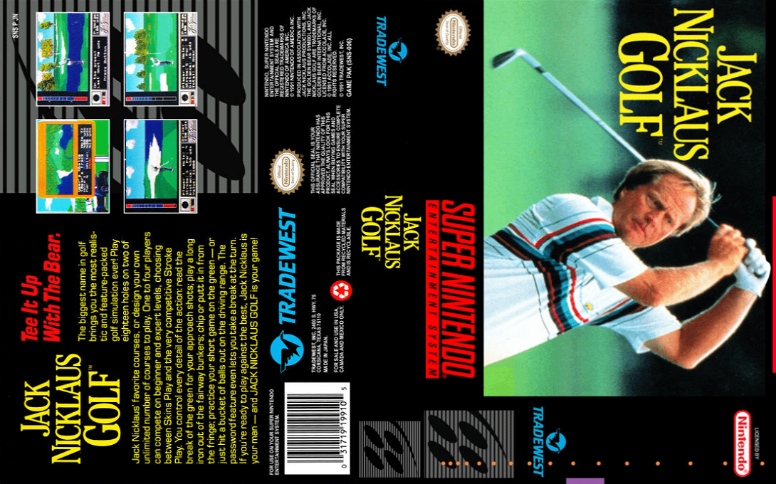Jack Nicklaus Golf [US] snes 1992 Box Art