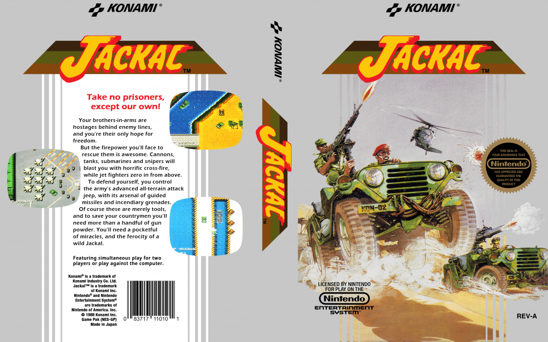 Jackal [US] nes 1988 Box Art
