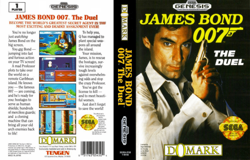James Bond 007 : The Duel [US] segaMD 1993 Box Art
