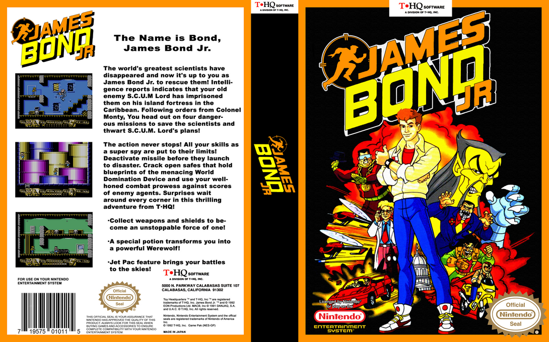 James Bond Jr [US] nes 1991 Box Art