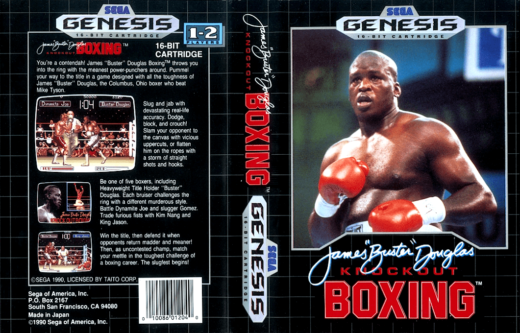 James ‘Buster’ Douglas Knockout Boxing [US,EU] segaMD 1990 Box Art