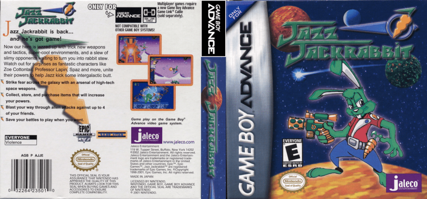 Jazz Jackrabbit [US,EU] gba 2002 Box Art