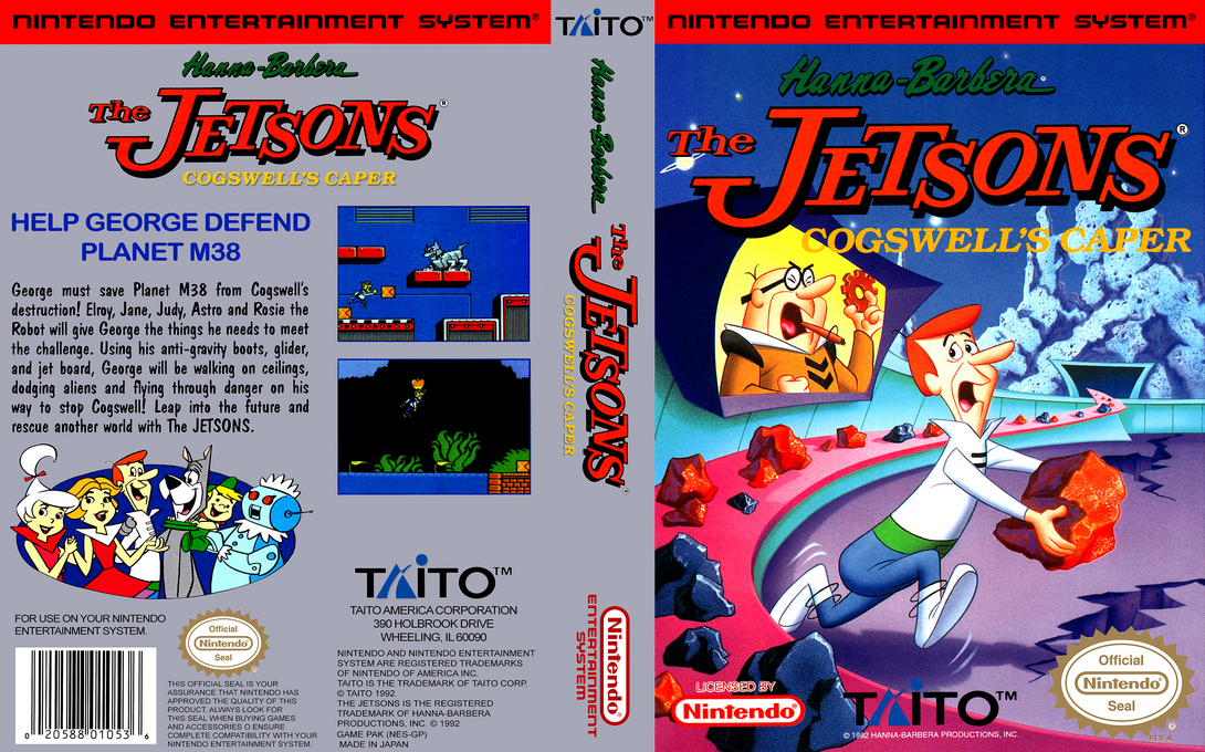 The Jetsons : Cogswell’s Caper! [US] nes 1992 Box Art