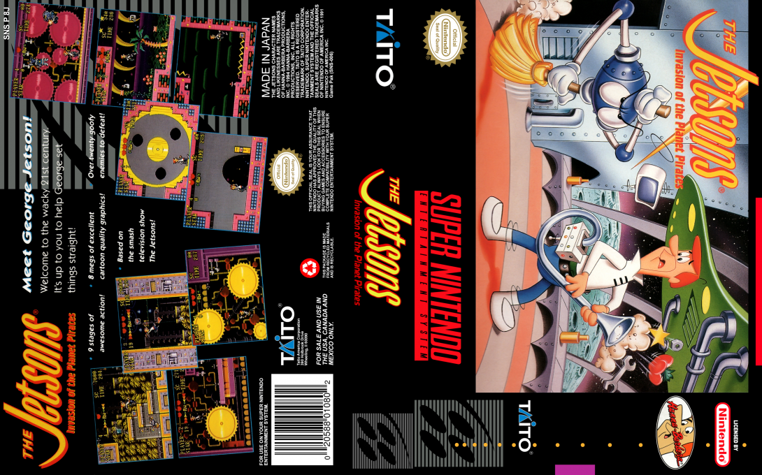 The Jetsons : Invasion of the Planet Pirates [US] snes 1994 Box Art