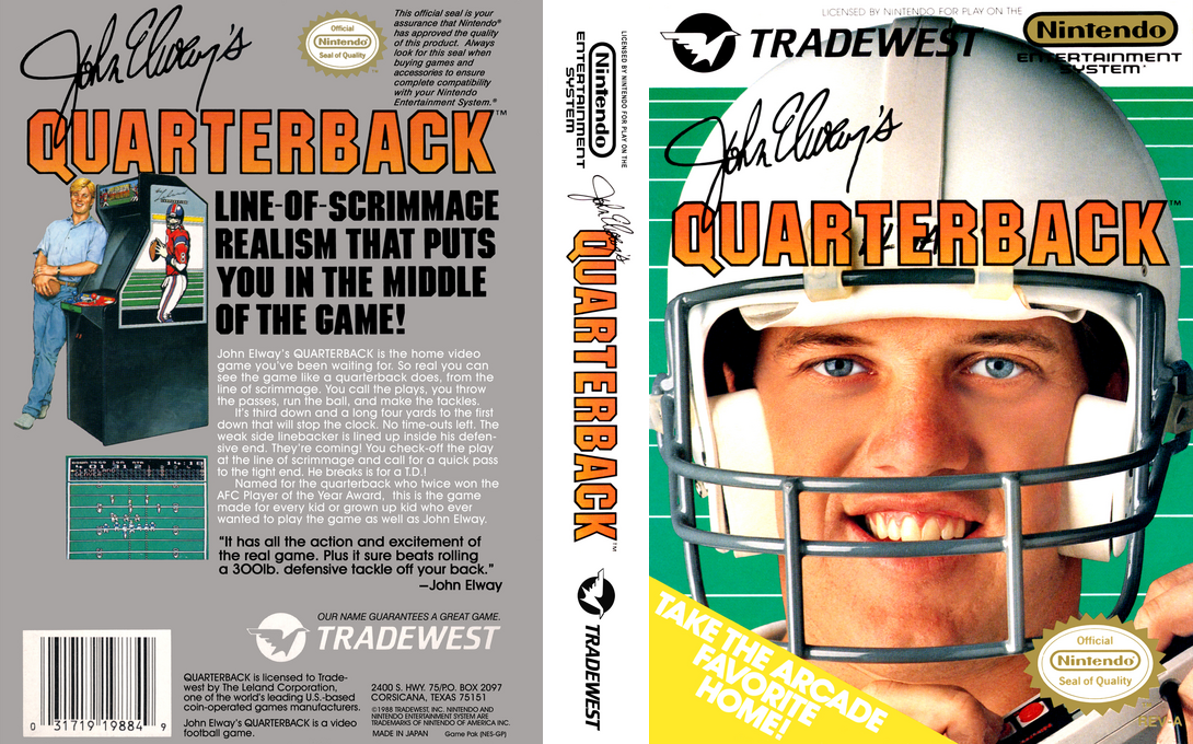 John Elway’s Quarterback [US] nes 1989 Box Art