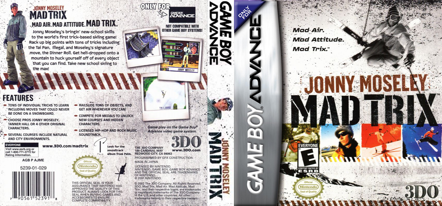 Jonny Moseley Mad Trix [US,EU] gba 2002 Box Art