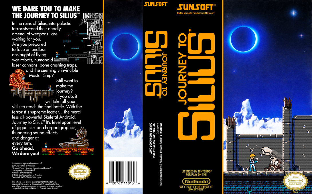 Journey to Silius [US] nes 1990 Box Art