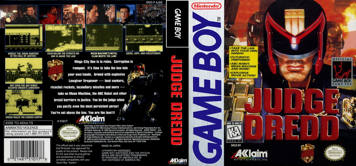 Judge Dredd [US,EU] gb 1995 Box Art