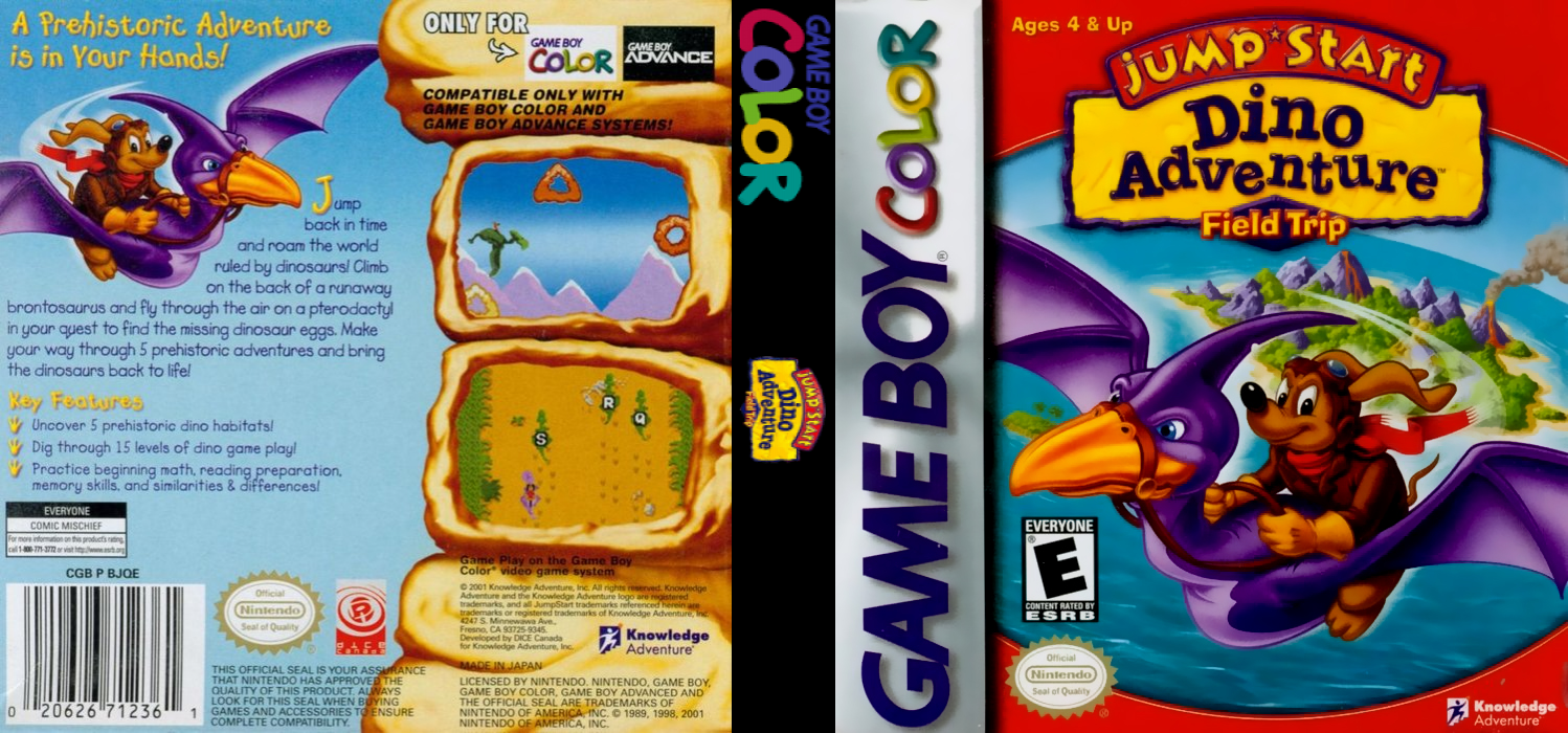 JumpStart Dino Adventure : Field Trip [US] gbc 2001 Box Art