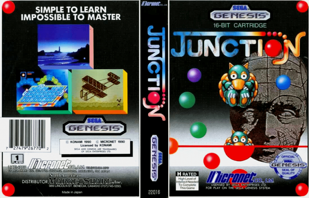 Junction [US,JP] segaMD 1990 Box Art