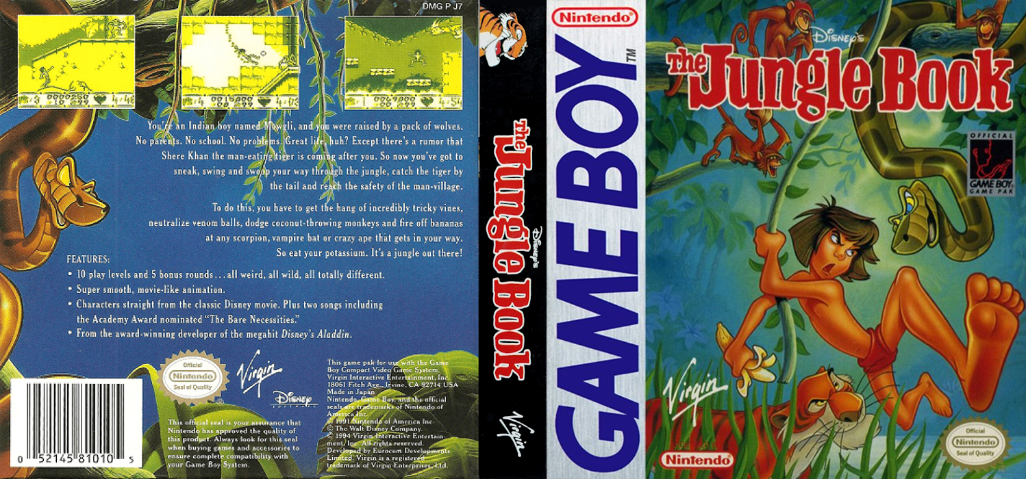 The Jungle Book [US,EU] gb 1994 Box Art