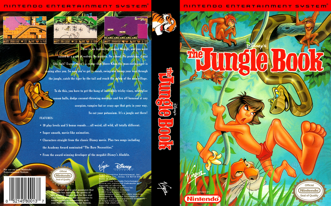 The Jungle Book [US] nes 1994 Box Art