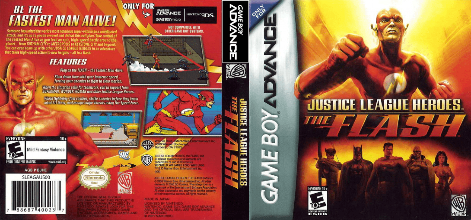 Justice League Heroes : The Flash [US] gba 2006 Box Art
