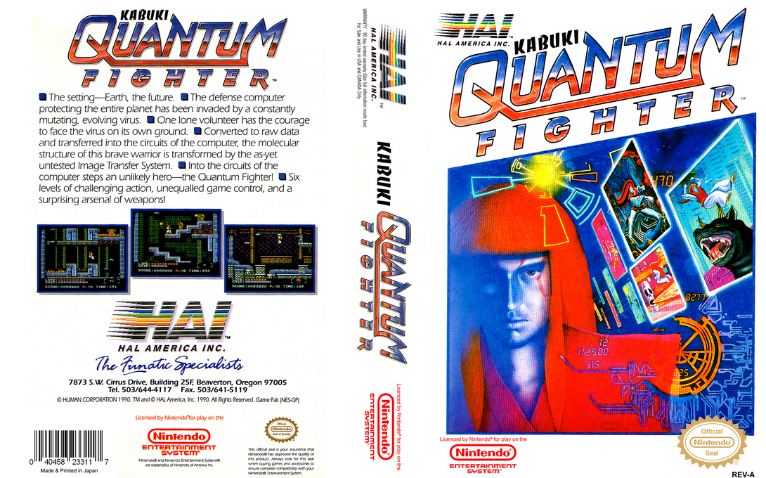 Kabuki Quantum Fighter [US] nes 1991 Box Art