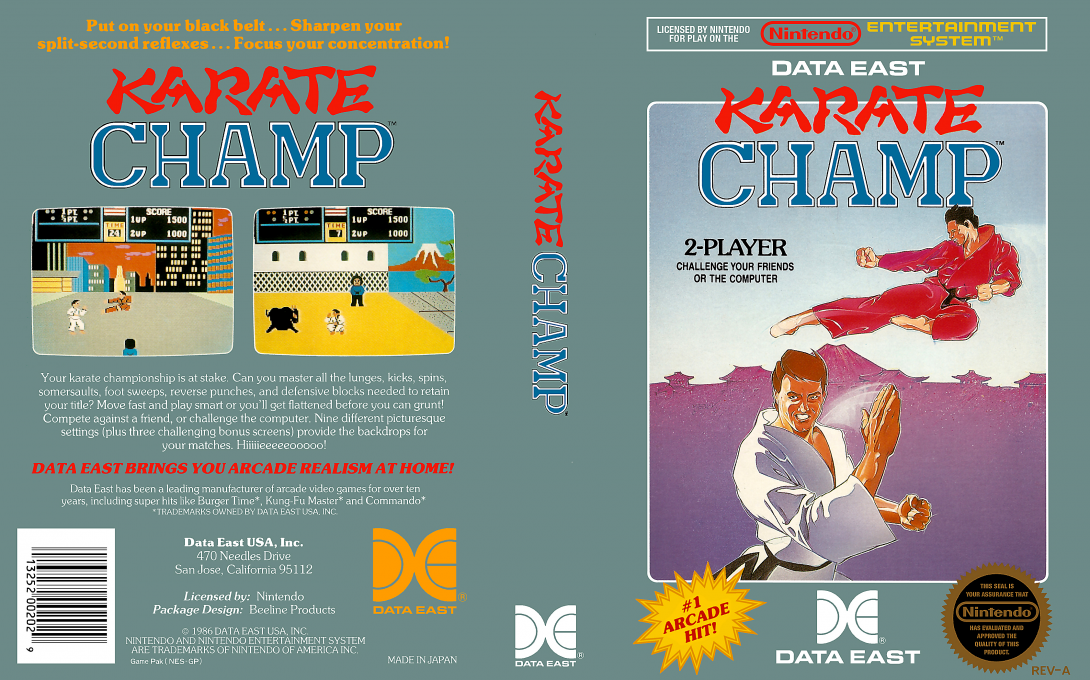 Karate Champ [US] nes 1986 Box Art