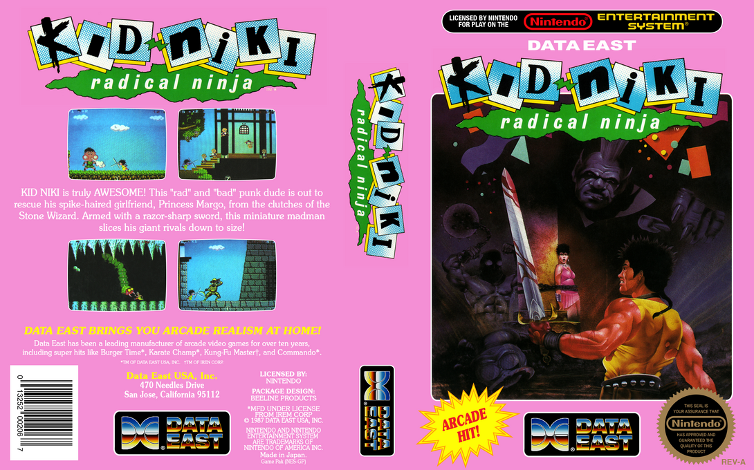 Kid Niki : Radical Ninja [US] nes 1987 Box Art