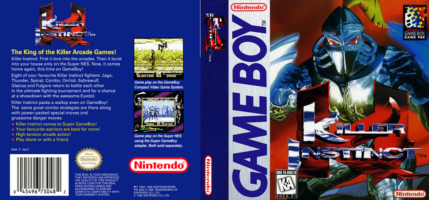 Killer Instinct [US,EU] gb 1995 Box Art