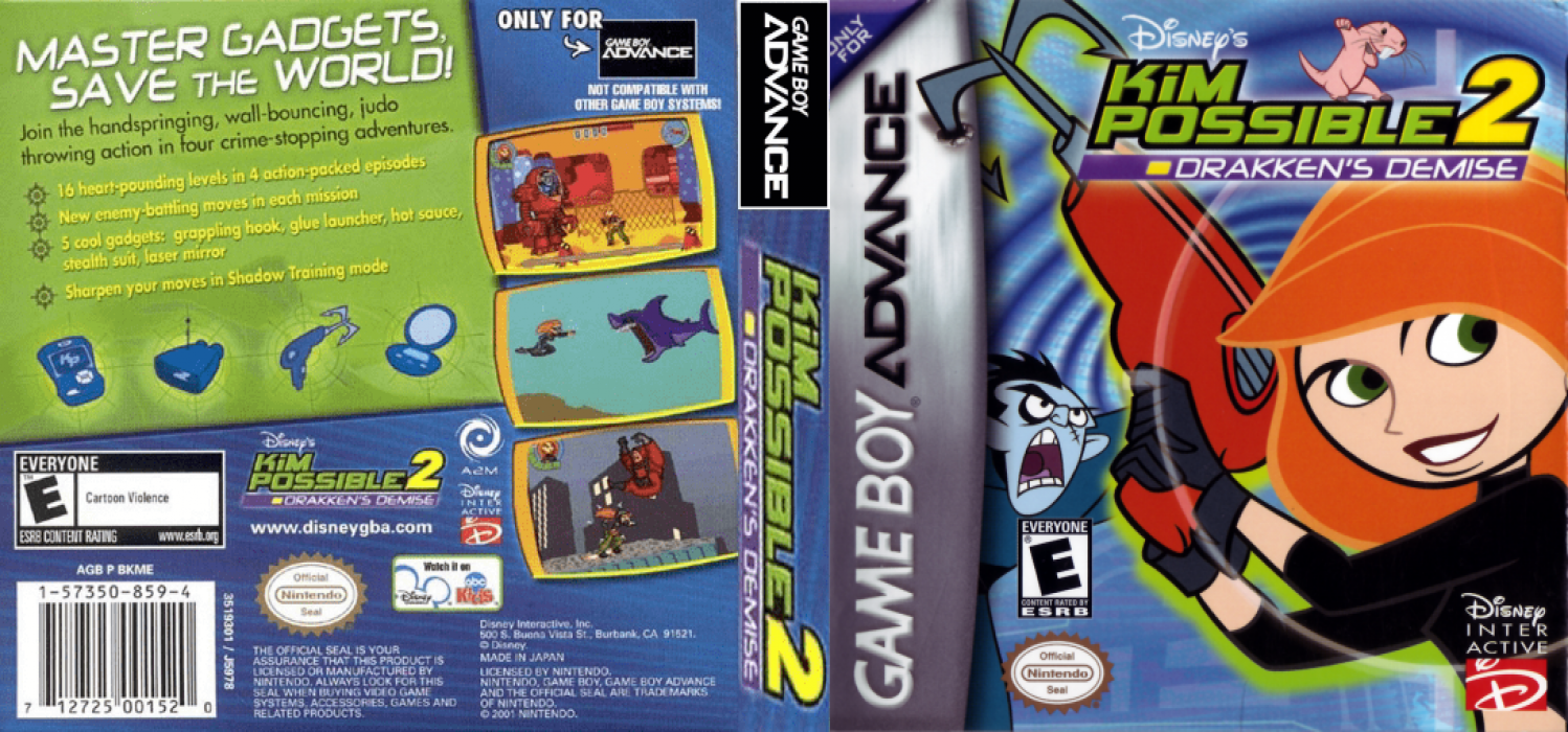 Kim Possible 2 : Drakken’s Demise [US] gba 2004 Box Art