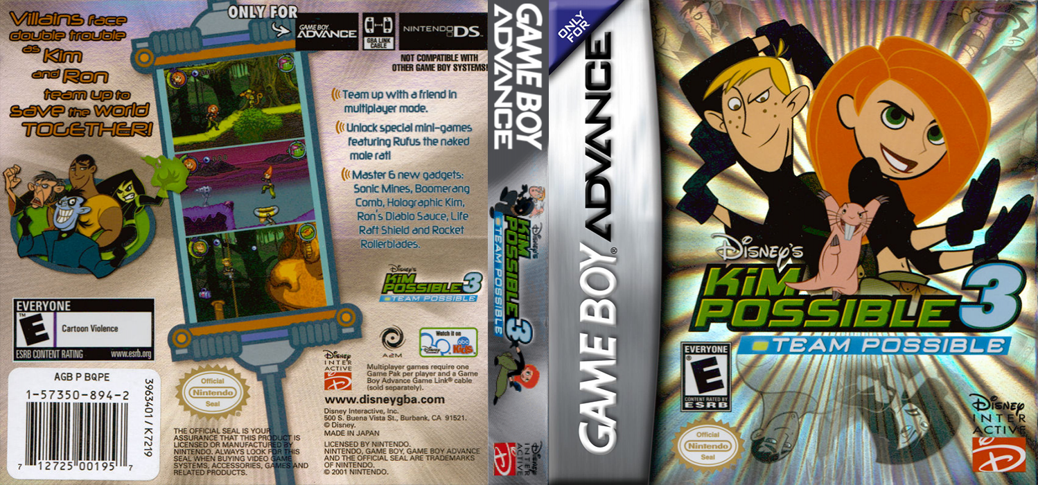 Kim Possible III : Team Possible [US] gba 2005 Box Art